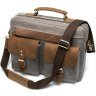 Текстильная мужская сумка - портфель с кожаными вставками VINTAGE STYLE (20001) - 2