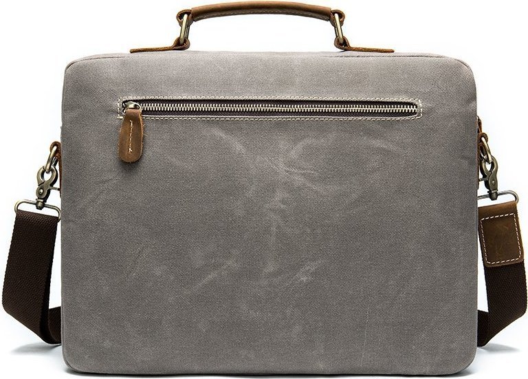 Текстильная мужская сумка - портфель с кожаными вставками VINTAGE STYLE (20001)