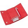 Красная женская ключница вертикального типа из натуральной кожи ST Leather (14025) - 5
