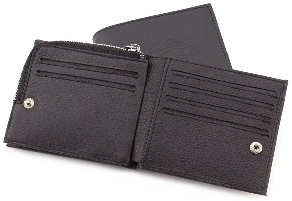 Вместительное мужское портмоне с двумя отделениями под карточки - ST Leather (18559)