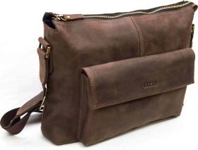 Винтажная мужская сумка-мессенджер коричневого цвета VATTO (11948) - 2