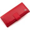 Красный женский кошелек крупного размера из натуральной кожи на кнопке ST Leather 1767409