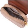 Бежевая женская сумка-кроссбоди из натуральной кожи с клапаном на магнитной кнопке Vintage 2422432 - 4