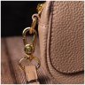 Бежевая женская сумка-кроссбоди из натуральной кожи с клапаном на магнитной кнопке Vintage 2422432 - 8