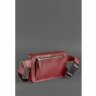 Женская бордовая сумка на пояс из натуральной кожи BlankNote Dropbag Mini (12711) - 6