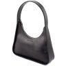 Черная женская сумка-багет с одной лямкой из натуральной итальянской кожи Grande Pelle 73818