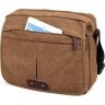 Текстильная мужская сумка-мессенджер коричневого цвета Vintage (14445) - 3