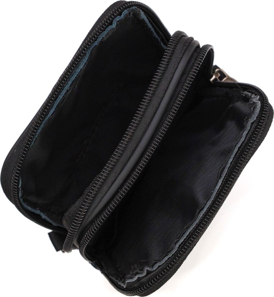 Вертикальная поясная мужская сумка маленького размера из натуральной кожи Vintage (2421487)