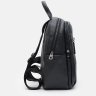 Средний женский кожаный рюкзак черного цвета с фактурой под рептилию Keizer (56027) - 4