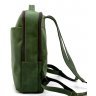 Зеленый кожаный рюкзак с отделением под ноутбук TARWA (19794) - 3