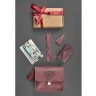 Женский подарочный набор из винтажной кожи (сумка, картхолдер, браслет, брелок) BlankNote (12351) - 4