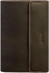 Кожаный блокнот (софт-бук) темно-коричневого цвета с фиксацией на магнит BlankNote (21974)