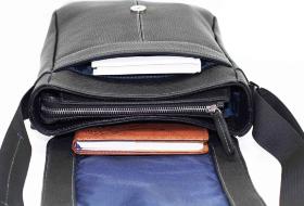 Мужская сумка планшет черного цвета с клапаном на магните VATTO (11981) - 2