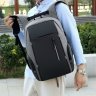 Практичный мужской рюкзак из полиэстера серого цвета под ноутбук Monsen (56844) - 8