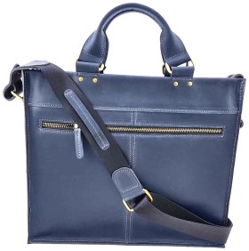 Функциональная деловая мужская сумка из винтажной кожи VATTO (11689) - 2
