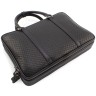 Вместительная кожаная сумка для ноутбука и документов формата А4 с плетением - H.T Leather (10146) - 7