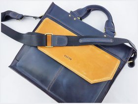 Мужская деловая сумка на три отделения с ручками и ремнем на плечо  VATTO (11691) - 2