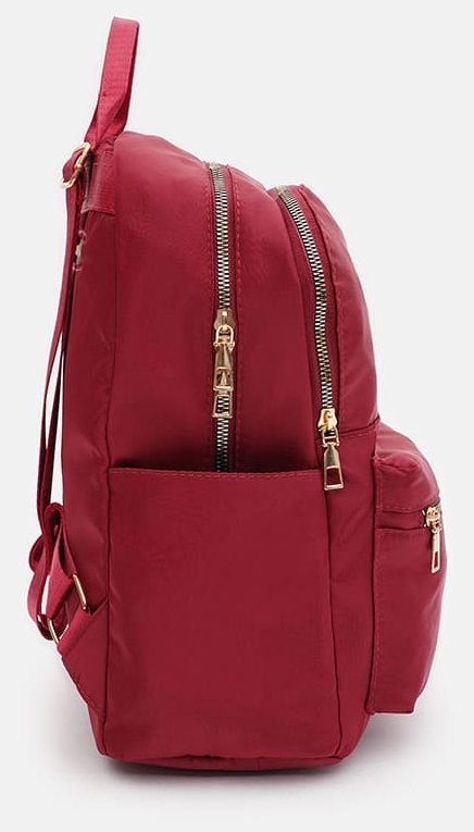 Красный женский текстильный рюкзак на два отделения Monsen 71852