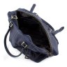 Сумка дорожная из итальянской винтажной кожи синего цвета - Travel Leather Bag (11010) - 14