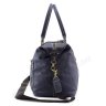 Сумка дорожная из итальянской винтажной кожи синего цвета - Travel Leather Bag (11010) - 7