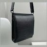 Плечевая мужская сумка небольшого размера из натуральной кожи черного цвета KARYA 69756 - 8