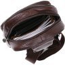Сумка - рюкзак мужская через одно плечо коричневого цвета VINTAGE STYLE (14986) - 3