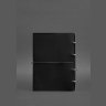 Кожаный блокнот А4 на кольцах (софт-бук) в мягкой обложке черного цвета - BlankNote (42667) - 6