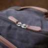 Черный текстильный дорожный рюкзак с ручками Vintage (20663) - 7