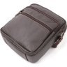 Коричневая маленькая мужская сумка-планшет из натуральной кожи Vintage (20687) - 3