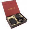 Подарочный набор для мужчины из кожаных аксессуаров (портмоне, визитница, ремень) KARYA (19854) - 1