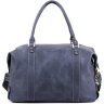 Дорожная сумка синего цвета из винтажной кожи Travel Leather Bag (11006) - 1