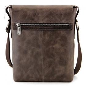 Наплечная сумка-планшет коричневого цвета из натуральной кожи Tom Stone (12195) - 2