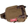 Текстильный рюкзак бежевого цвета через одно плечо VINTAGE STYLE (14481) - 6