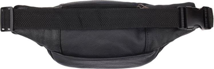 Мужская кожаная многофункциональная сумка на пояс черного цвета Borsa Leather (21394)