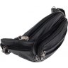 Мужская кожаная многофункциональная сумка на пояс черного цвета Borsa Leather (21394) - 5
