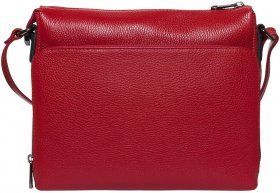 Вместительная сумка из фактурной кожи в красном цвете Desisan (3015-4) - 2
