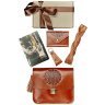 Подарочный набор коричневого цвета из сумки, картхолдера, браслета и брелока BlankNote Будапешт (12342) - 1