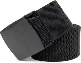 Мужской черный текстильный ремень под брюки или джинсы Vintage (2420540)