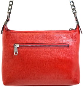 Красивая женская сумка красного цвета из кожи Desisan (575-4) - 2