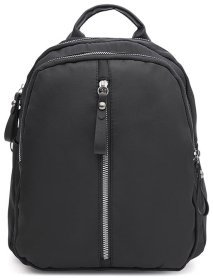 Черный женский текстильный рюкзак среднего размера на две молнии Monsen 71792