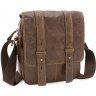 Кожаная недорогая мужская сумка винтажного стиля (под старину) Leather Collection (10365) - 1