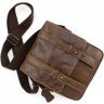 Кожаная недорогая мужская сумка винтажного стиля (под старину) Leather Collection (10365) - 5