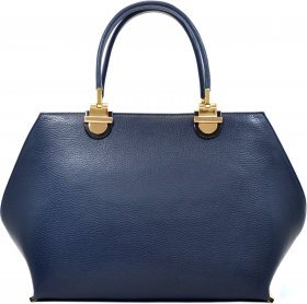 Женская большая сумка синего цвета из фактурной кожи Desisan (19142) - 2
