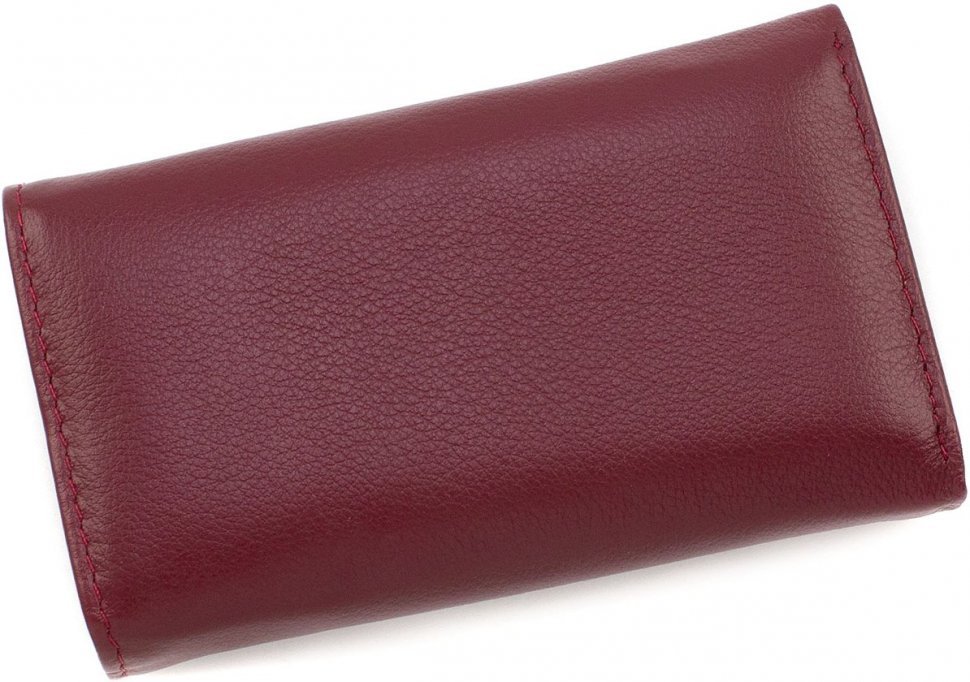 Женская ключница бордового цвета из натуральной кожи ST Leather (14022)